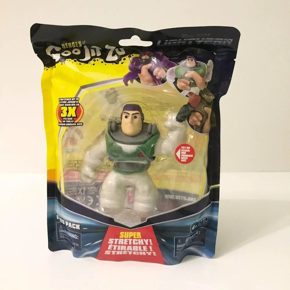 Disney Pixar Heroes  of Goo Jit Zu Buzz Lightyear 4 Inch Stretch Gel Figure - Picture 1 of 16